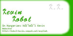 kevin kobol business card